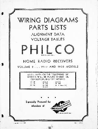 Philco Wiring Diagrams - Vol. 2